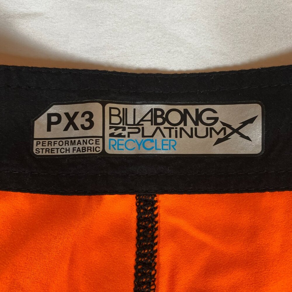 Billabong All Day Platinum X Board Shorts Men's 32 Orange Polyester Blend - Picture 5 of 7